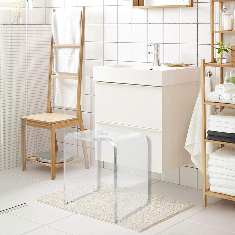 Rebrilliant Olcay 15.5'' W Acrylic Shower Bench & Reviews | Wayfair